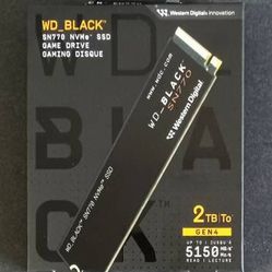 Western Digital WD_BLACK 2TB SN770 NVMe SSD Game Drive (Brand New)