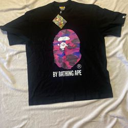 XL BLACK Purple Camo BAPE Tee