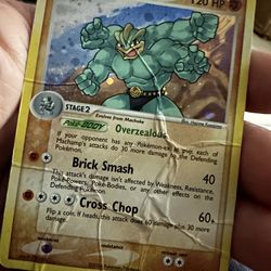 Machamp w/ swirl Holo vintage pokemon card