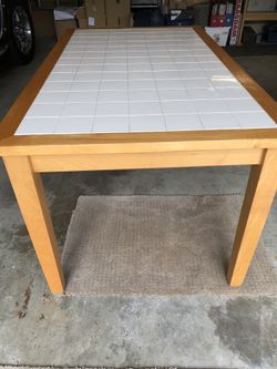 Tile/ maple table