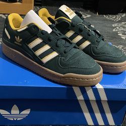 Adidas Forum Low CL Green/Yellow Size 5.5 NEW (No Box / Damaged Box) 
