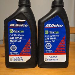 ACDelco 5W-30 Full Synthetic Motor Oil – 2 Bottles (Unopened