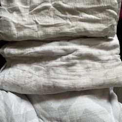 3 Muslin Baby Blankets