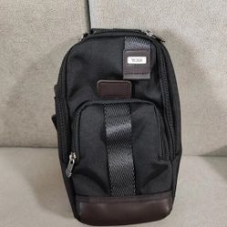 TUMl Black Nylon Crossbody Sling Bag 