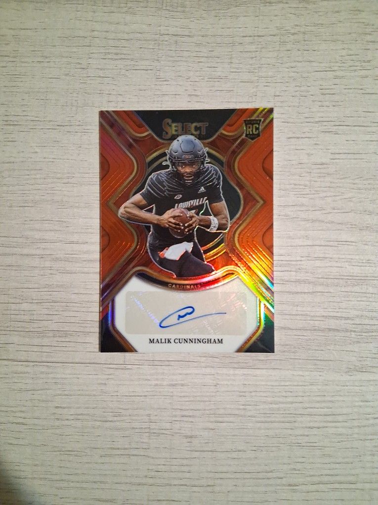 Malik Cunningham Autographed Football Card