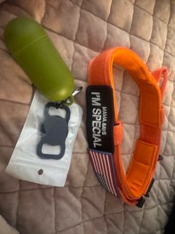 Dog Collar and Poop Bag Dispenser Set