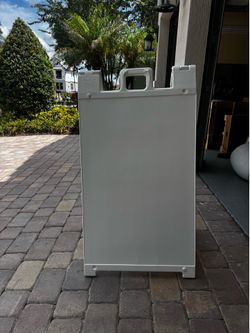 White Plastic Portable Folding Double-Sided Sign Stand
