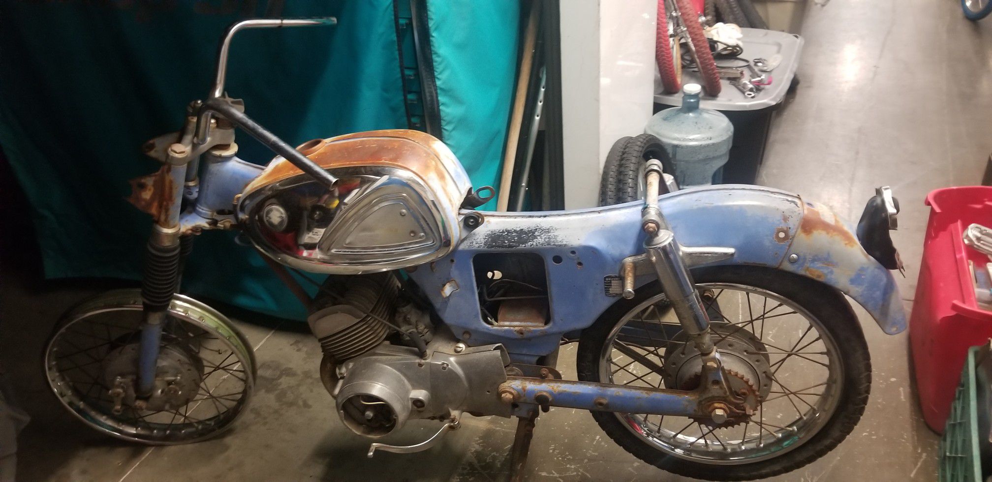 60's Vintage Suzuki S 32 - 2 Motorcycle 150cc Twin