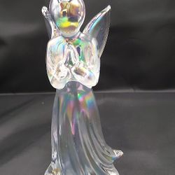 Lovely Vintage Iridescent Glass Angel