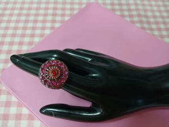 Red and Pink Crystal Ring