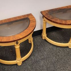 Antique Half Moon side tables 