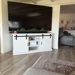 Black and White TV Stand For Sale