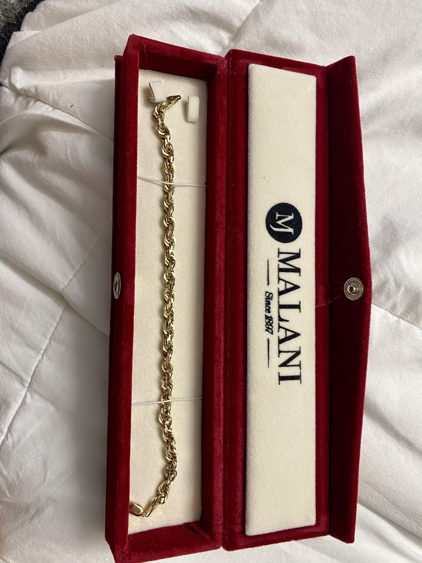 8 Inch Rope Braclet 10k