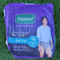 Men's Depends Disposable Underwear 