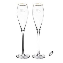 Mr. & Mrs. Champagne Flutes