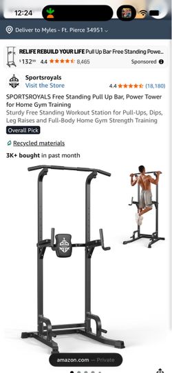 Sportsroyals - Free Standing Power Tower Home Gym