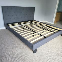 NEW IN BOX -- KING BED FRAME..Mattress Sold Separately 