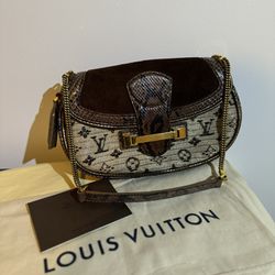 Louis Vuitton Python Suede Monogram Crossbody Bag