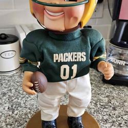 Vintage 90's, Rocken Randell, Green Bay Packer (singing, dancing) Football Player, Gemmy Toys, 4AA batteries (Ready for some football introduction son
