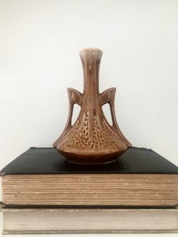 Vintage 1950’s Pioneer Pottery Bud Vase Drip Glaze MCM