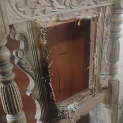 handcarved wooden chair $150