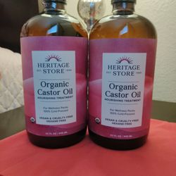 Organic Cold Press Castor Oil /Glass Bottle 