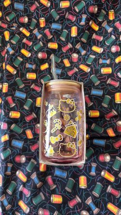 Hello Kitty Gingerbread Christmas Glass Tumbler