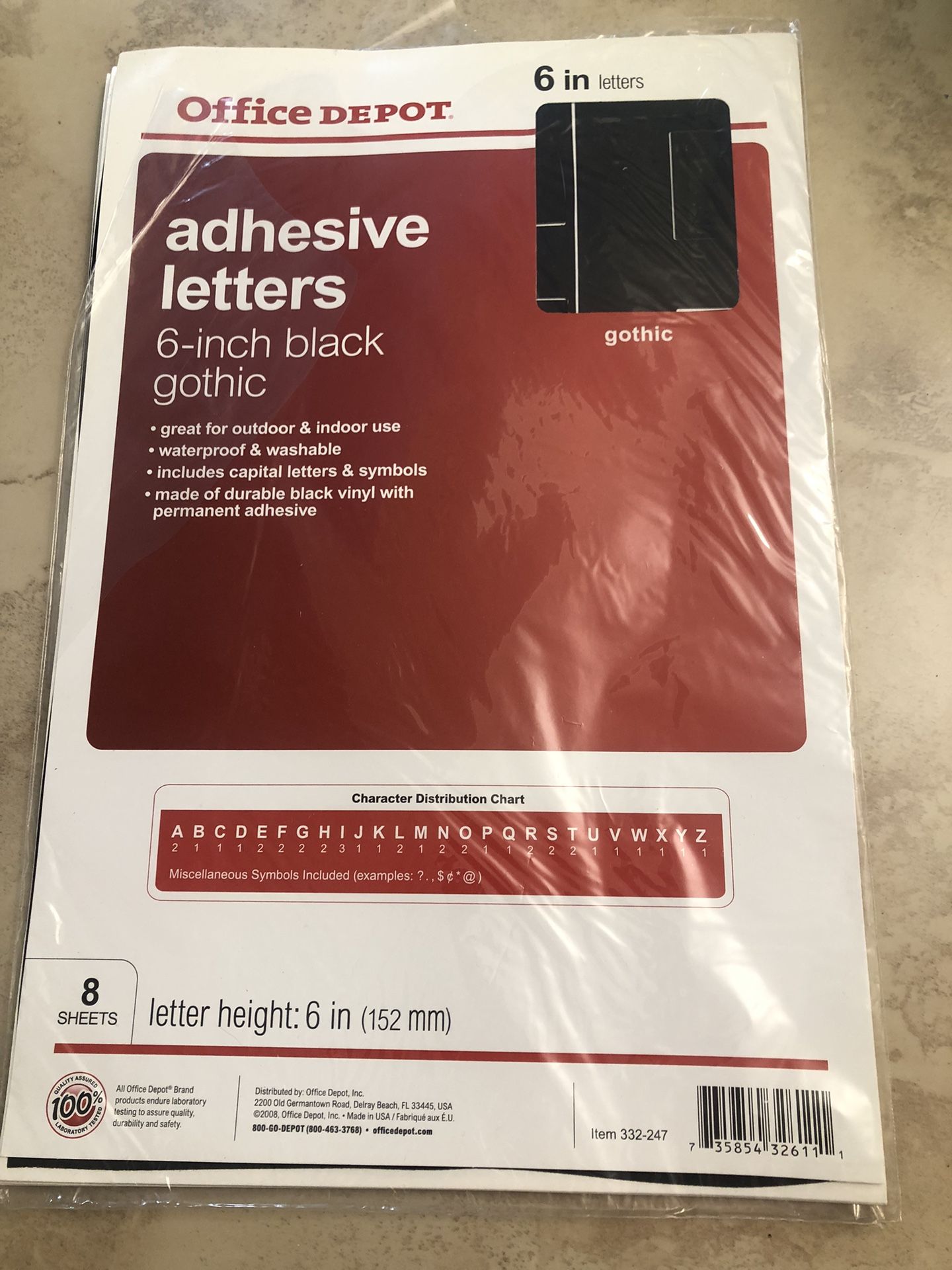 Adhesive Letters 6”