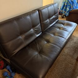 Leather futon 