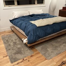 Floyd original platform king Bed Frame - Walnut & White