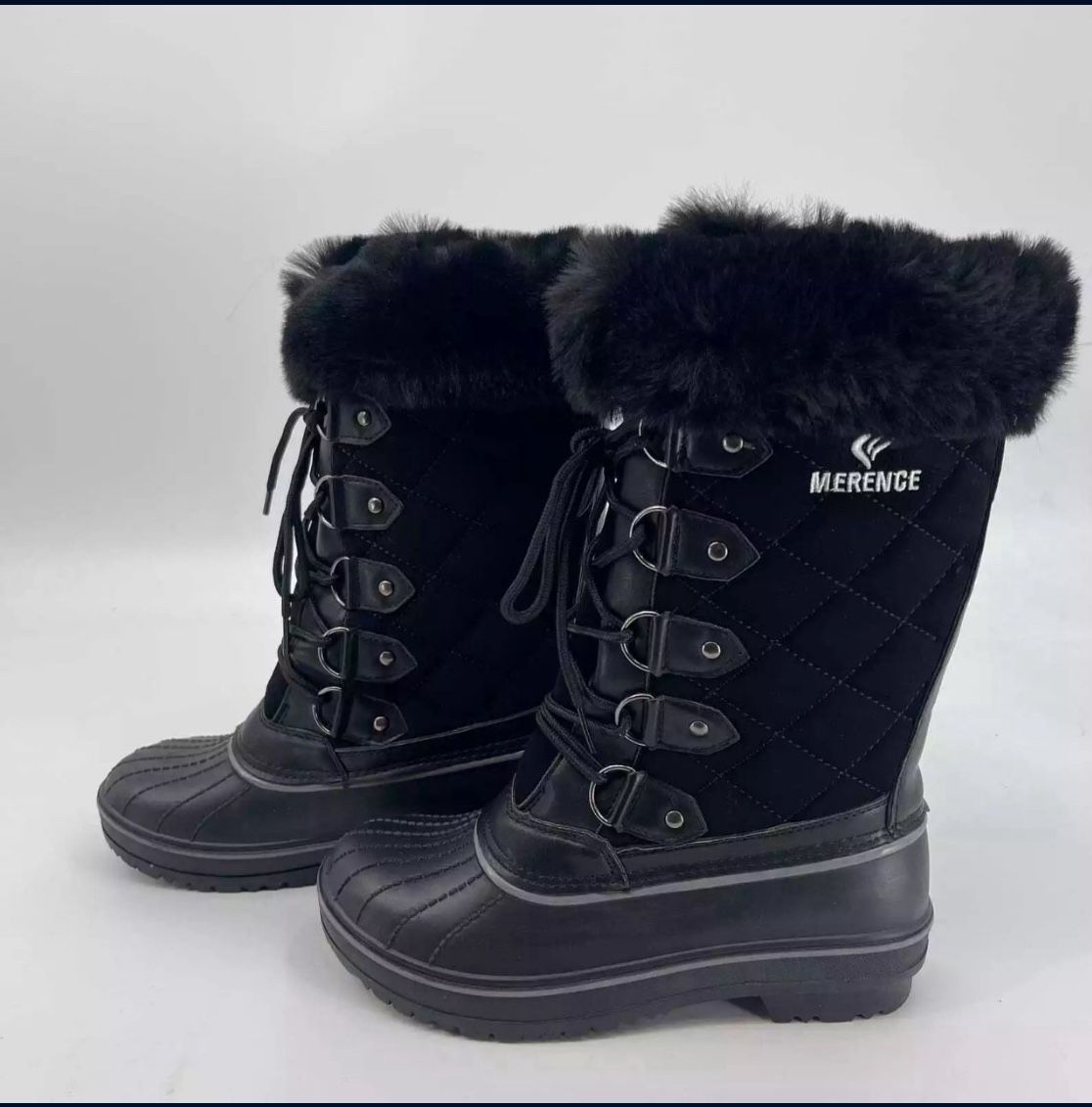 Great Xmas Gift!! 👢 Merence Women’s Black Water-Resistant Winter Boots – Size 7 – $50 (OBO)