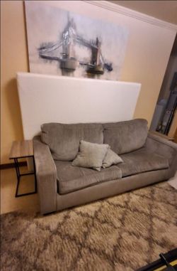 Queen Pull Out Sofa + Wall Painting + Area Rug