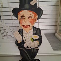 Vintage c. 1930 Ketterlinus Charlie McCarthy Die Cut Cardboard Ventriloquist Puppet....asking $75.00