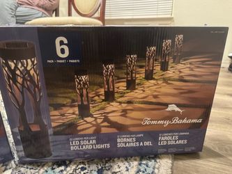 Tommy Bahama LED Solar Bollard Lights 6-Pack