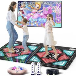 Dance Mat for Kids and Adults, Anti-Slip Wireless Electronic Dance Pad for TV, Wrinkle-Free, Soft & Cozy Playmat for Exercise & Games, Smart Camera & 