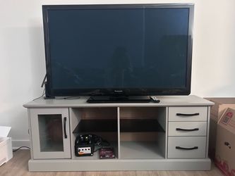 Modern Gray TV Stand & Entertainment Center – $80 OBO!