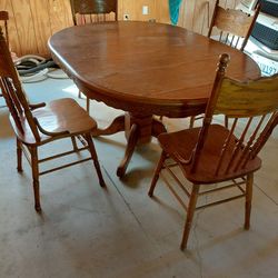 Wood Table & Chairs