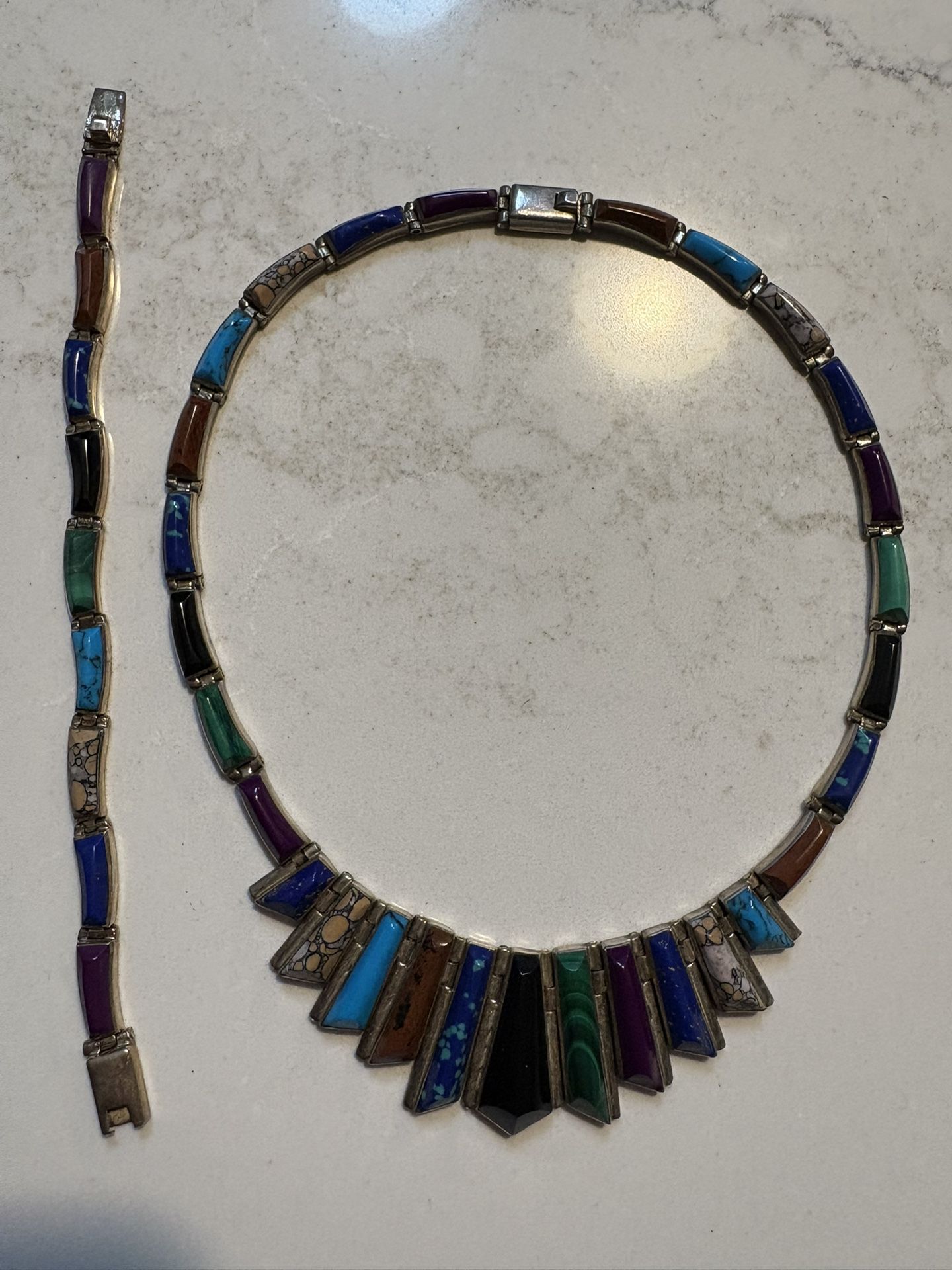 American Southwest necklace and Bracelet
