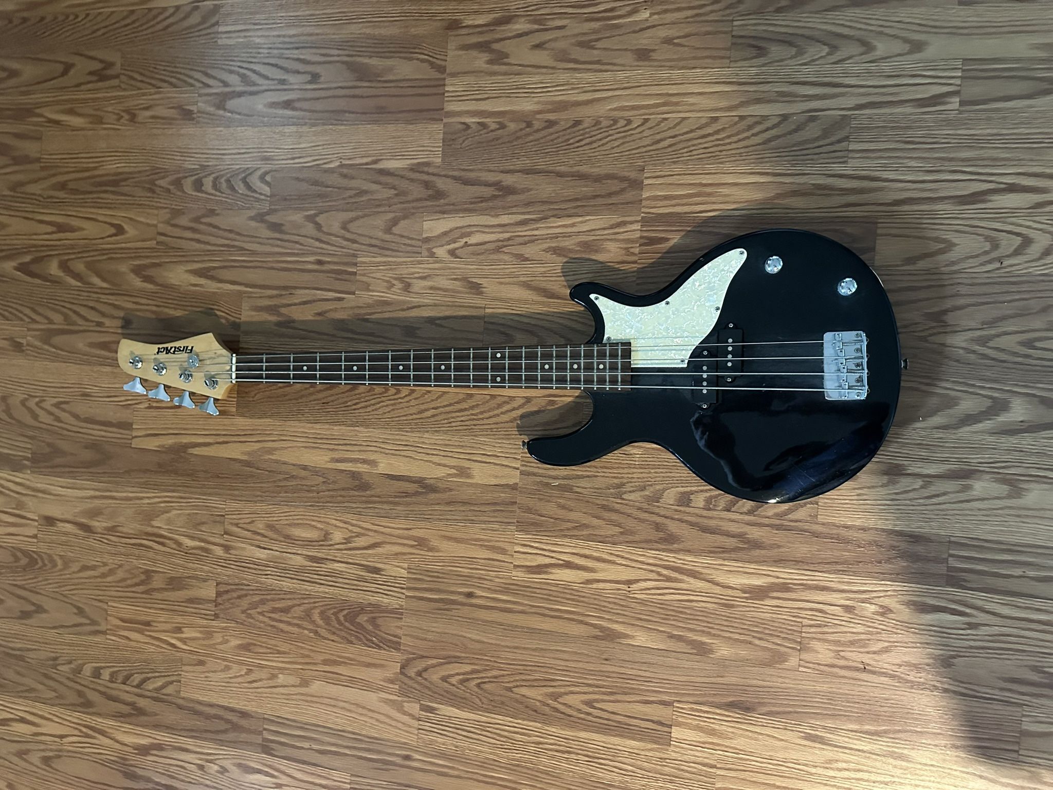 First Act Electric Bass Guitar – Black w/ Pearl Pickguard