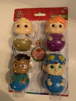 Cocomelon Set Of 4 Wobble Toys 3” Height  New Thumbnail