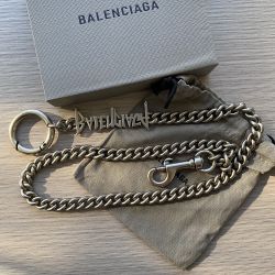 Vintage Silver Trouser Chain With Balenciaga Logo 