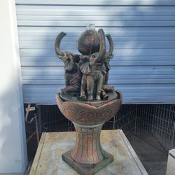 Concrete Elephant Fountain