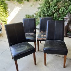 4 Faux Leather Chair