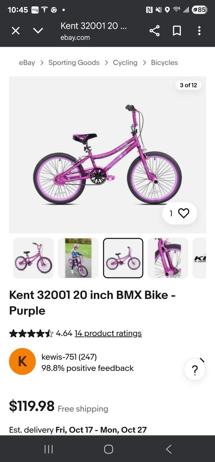 Girl Bike 20 Inches