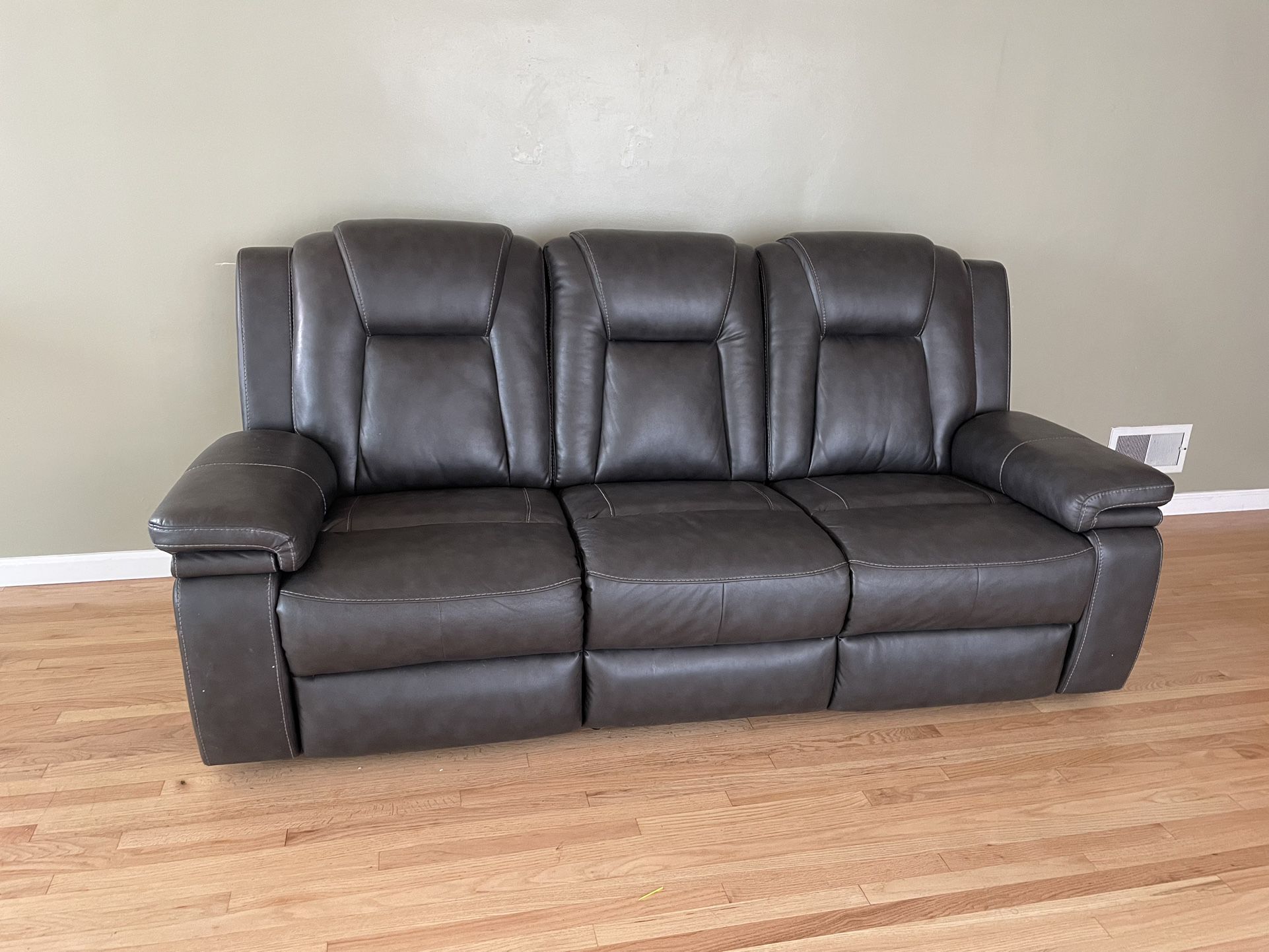 Reclining  Leather Couch 