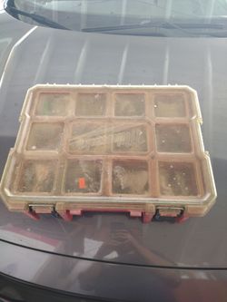 Milwaukee pack out box with bolts and screws