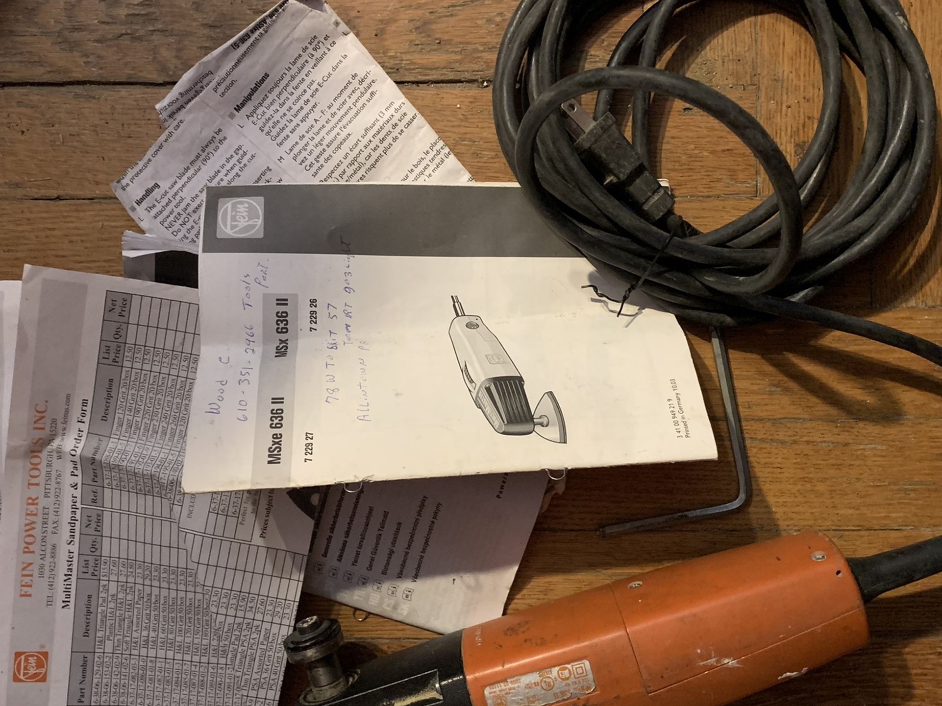 Fein Multimaster MS xe 636 II Variable Speed Oscillating Tool
