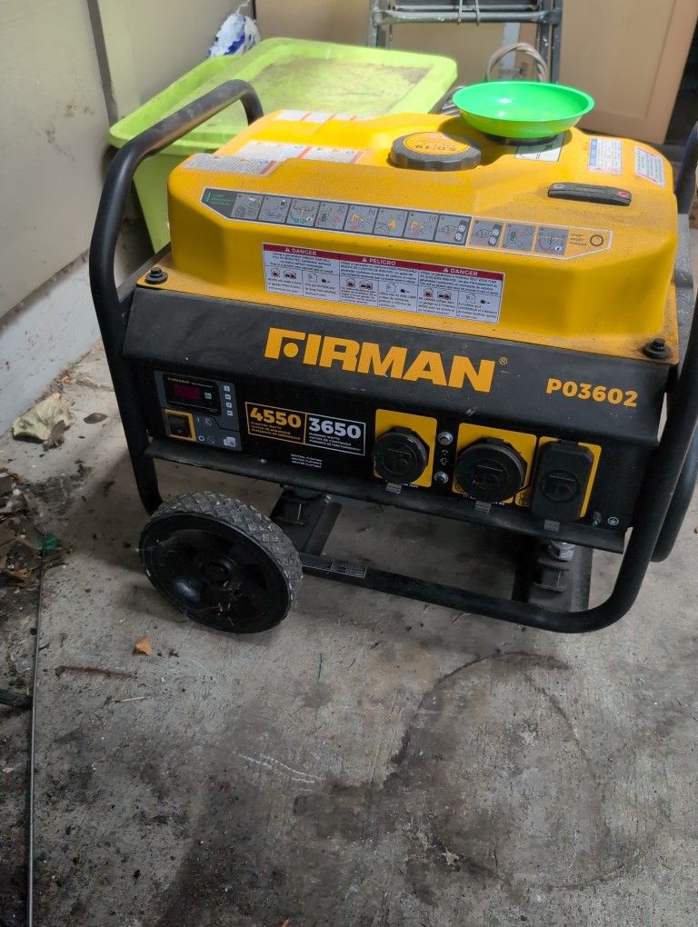 Firman 4550 /3650 Gas Generator