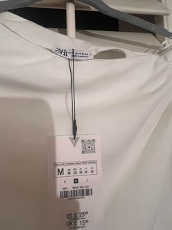 Zara White Top Size M New with Tags
