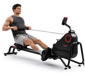Sunny Health & Fitness Magnetic Rowing Machine for Home Exercise, Quiet & Smooth Rower with Compact Storage and Optional Free SunnyFit App Connectivit
